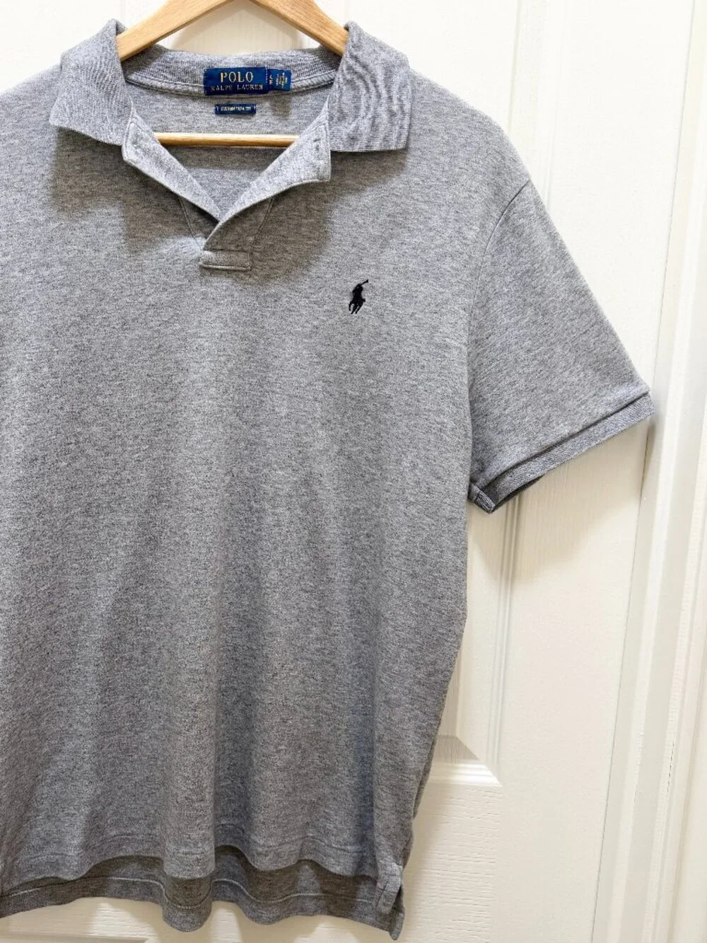 Polo Ralph Lauren Men's CottonCustom Fit Polo Shirt Size XL  Grey Casual